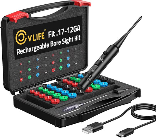 Professional Red Laser Bore Sight Boresighter with 64 Adapters