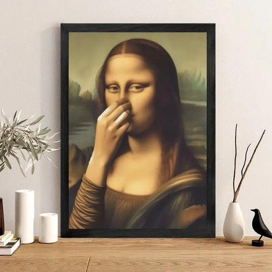 🎨😂 Funny Mona Lisa Toilet Art – Vintage Humor Decor